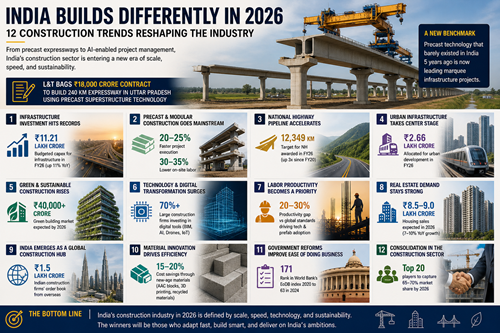 Indian Construction Industry 2026: 12 Trends Backed by ₹50.7 Trillion in Government Spending